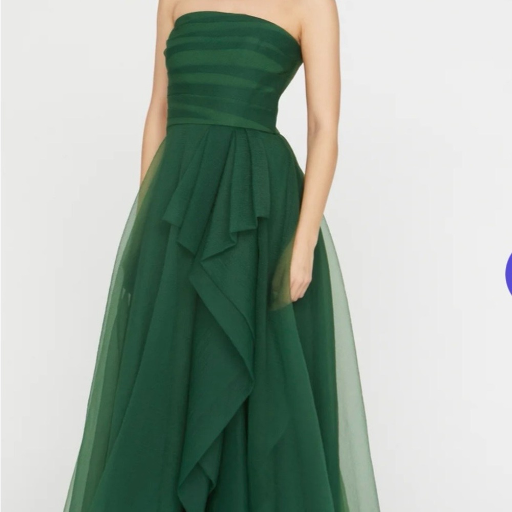 Theia Teresa Strapless Gown NWT Green Size 8